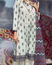 Ash White Cambric Suit- Pakistani Winter Dress