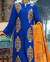 Almirah Royal Blue Yarn Dyed Suit- Pakistani Winter Dress