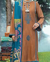 Almirah Brown Yarn Dyed Suit- Pakistani Winter Dress