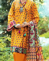 Almirah Mustard Cambric Suit- Pakistani Winter Dress