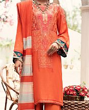 Almirah Orange Yarn Dyed Suit- Pakistani Winter Clothing
