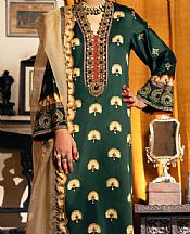 Almirah Bottle Green Cotton Silk Suit- Pakistani Winter Clothing