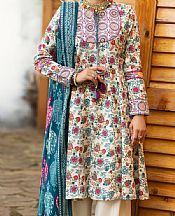 Almirah Off-white Cambric Suit (2 Pcs)- Pakistani Winter Dress