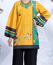 Mustard Lawn Suit (2 Pcs)- Pakistani Lawn Dress