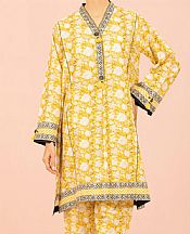 Yellow Lawn Suit (2 Pcs)- Pakistani Lawn Dress