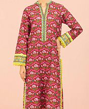 Red Lawn Suit (2 Pcs)- Pakistani Designer Lawn Dress