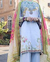 Almirah Baby Blue Lawn Suit- Pakistani Designer Lawn Suits