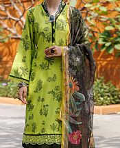Almirah Lime Green Jacquard Suit- Pakistani Winter Dress