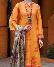 Almirah Orange Jacquard Suit- Pakistani Winter Clothing