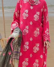Almirah Cerise Pink Viscose Suit- Pakistani Winter Dress