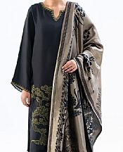 Almirah Black Silk Suit- Pakistani Winter Clothing