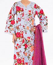 Almirah Light Blue Cambric Suit (2 pcs)- Pakistani Winter Clothing