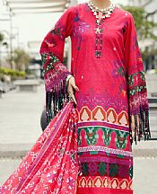 Almirah Cerise Pink Cambric Suit- Pakistani Winter Clothing