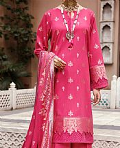 Almirah Cerise Pink Jacquard Suit- Pakistani Winter Clothing
