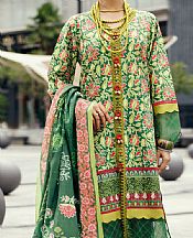 Almirah Green Cambric Suit (2 pcs)- Pakistani Winter Clothing