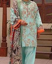 Almirah Aqua Lawn Suit- Pakistani Designer Lawn Suits