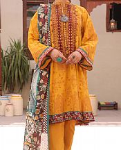 Almirah Mustard Lawn Suit- Pakistani Designer Lawn Suits