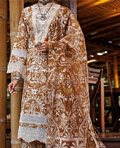 Almirah White/Brown Lawn Suit- Pakistani Lawn Dress