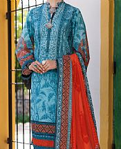 Almirah Zinc Blue Lawn Suit- Pakistani Lawn Dress