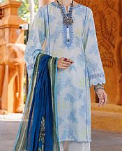 Almirah Sky Blue Lawn Suit- Pakistani Designer Lawn Suits