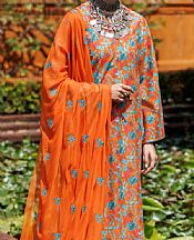 Almirah Orange Lawn Suit- Pakistani Designer Lawn Suits