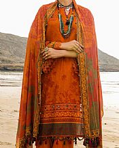 Almirah Orange Lawn Suit- Pakistani Designer Lawn Suits