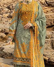 Almirah Green Lawn Suit- Pakistani Designer Lawn Suits