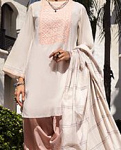 Almirah Ivory/Pink Yarn Dyed Suit- Pakistani Designer Lawn Suits