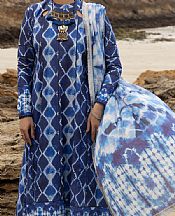 Almirah Denim Blue Lawn Suit (2 Pcs)- Pakistani Lawn Dress