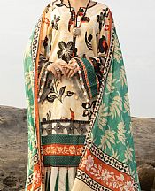 Almirah Ivory Lawn Suit (2 Pcs)- Pakistani Lawn Dress