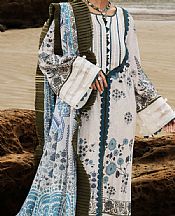 Almirah Off-white Lawn Suit (2 Pcs)- Pakistani Lawn Dress