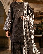 Black/Off White Lawn Suit
