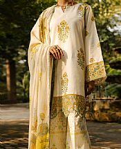 Almirah Off White Lawn Suit- Pakistani Lawn Dress