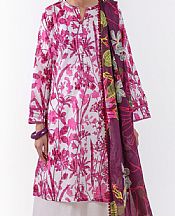 Almirah Off White/Pink Lawn Suit- Pakistani Designer Lawn Suits