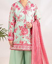 Almirah Light Green/Pink Lawn Suit- Pakistani Designer Lawn Suits