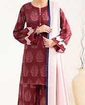 Almirah Wine Lawn Suit- Pakistani Lawn Dress