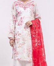 Almirah Off White Lawn Suit- Pakistani Lawn Dress