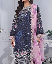 Al Zohaib Blue Lawn Suit- Pakistani Designer Lawn Suits