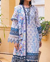 Al Zohaib Cornflower Blue Cambric Suit- Pakistani Designer Lawn Suits