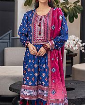 Al Zohaib Royal Blue Lawn Suit- Pakistani Lawn Dress