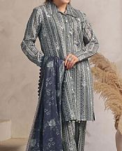 Al Zohaib Grey Lawn Suit- Pakistani Lawn Dress