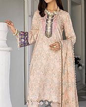 Al Zohaib Peach Lawn Suit- Pakistani Designer Lawn Suits