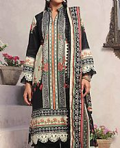Al Zohaib Black/Thistle Green Lawn Suit- Pakistani Lawn Dress
