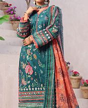 Al Zohaib Light Sea Green Lawn Suit- Pakistani Designer Lawn Suits