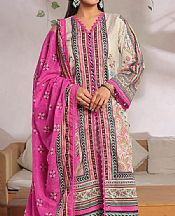 Al Zohaib Ivory/Pink Lawn Suit- Pakistani Lawn Dress