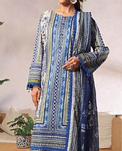 Al Zohaib Light Grey/Blue Lawn Suit- Pakistani Designer Lawn Suits