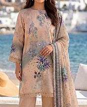 Peach Lawn Suit