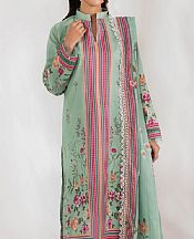 Al Zohaib Light Green Lawn Suit- Pakistani Lawn Dress
