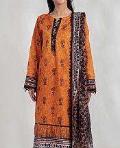 Al Zohaib Halloween Orange Lawn Suit- Pakistani Lawn Dress