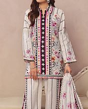 Al Zohaib Off White Lawn Suit- Pakistani Designer Lawn Suits